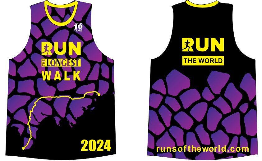 2024 Run the Longest Walk Singlet Run The World